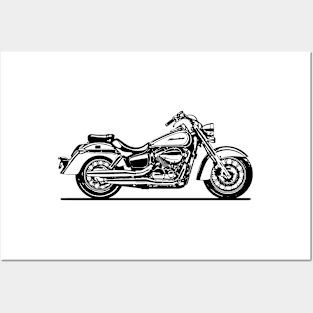 VT750C Shadow Motorcycle Sketch Art Posters and Art